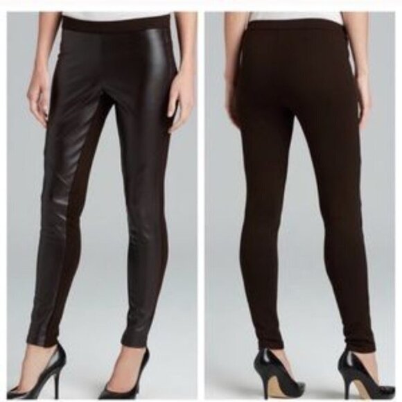 MICHAEL Kors Black Faux Leather Leggings Size XS - Picture 1 of 7